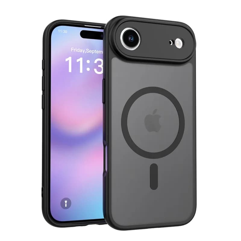 ORVIK iPhone 17 Air Matte Black Case Lightweight Magnetic Frosted Shockproof Cover